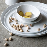 white porcelain bowls
