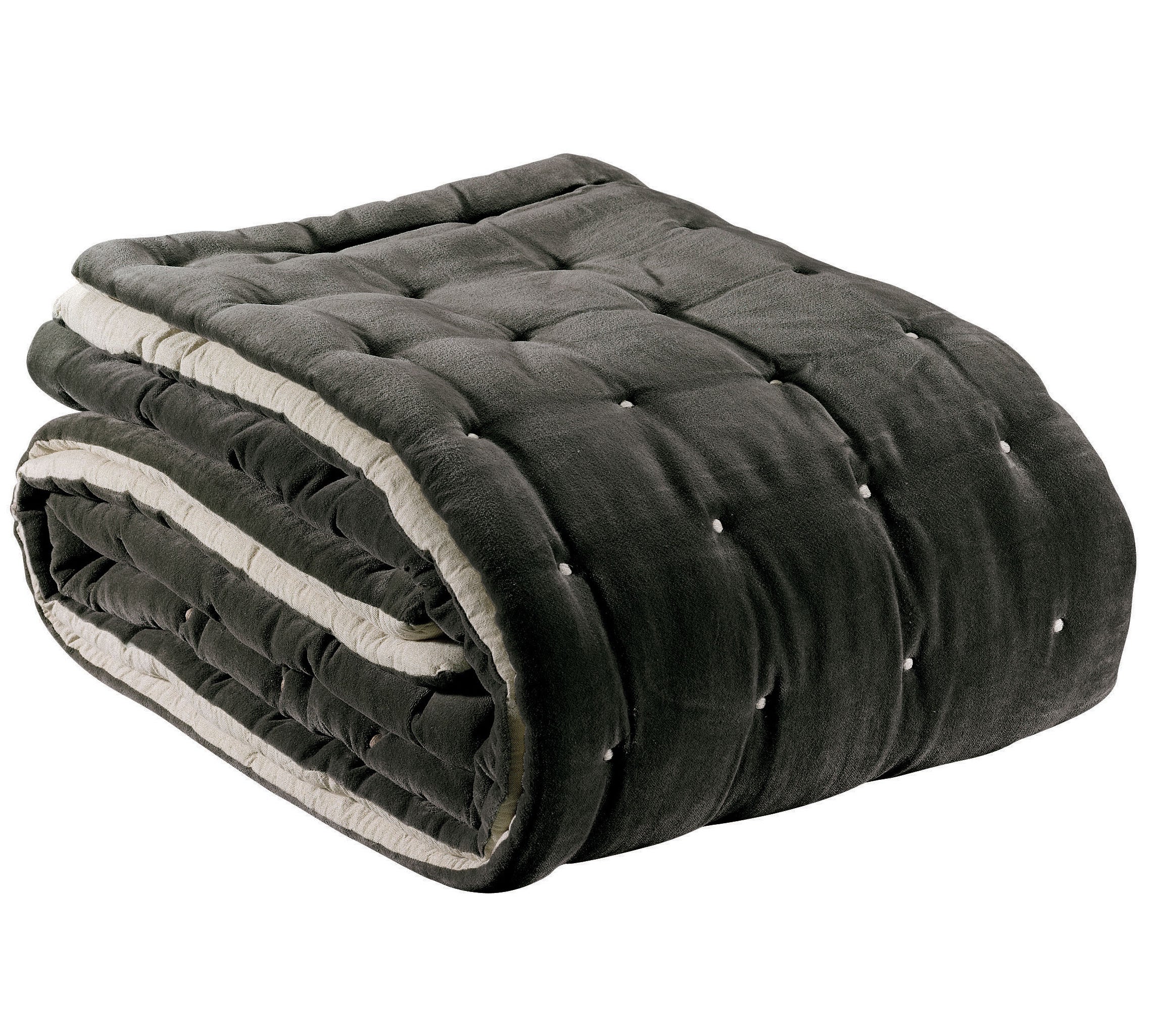 dark grey velvet throw