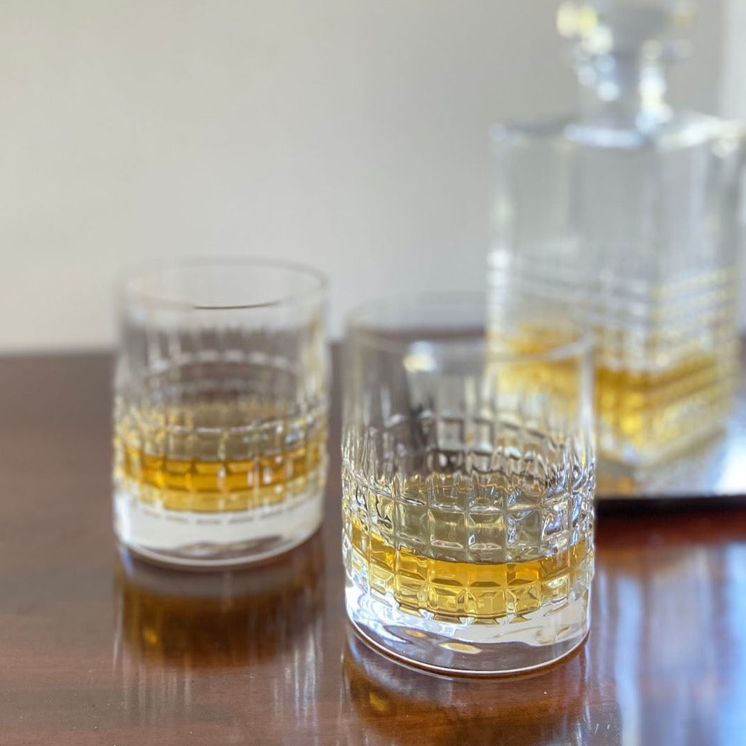 Charme vintage style crystal tumblers 