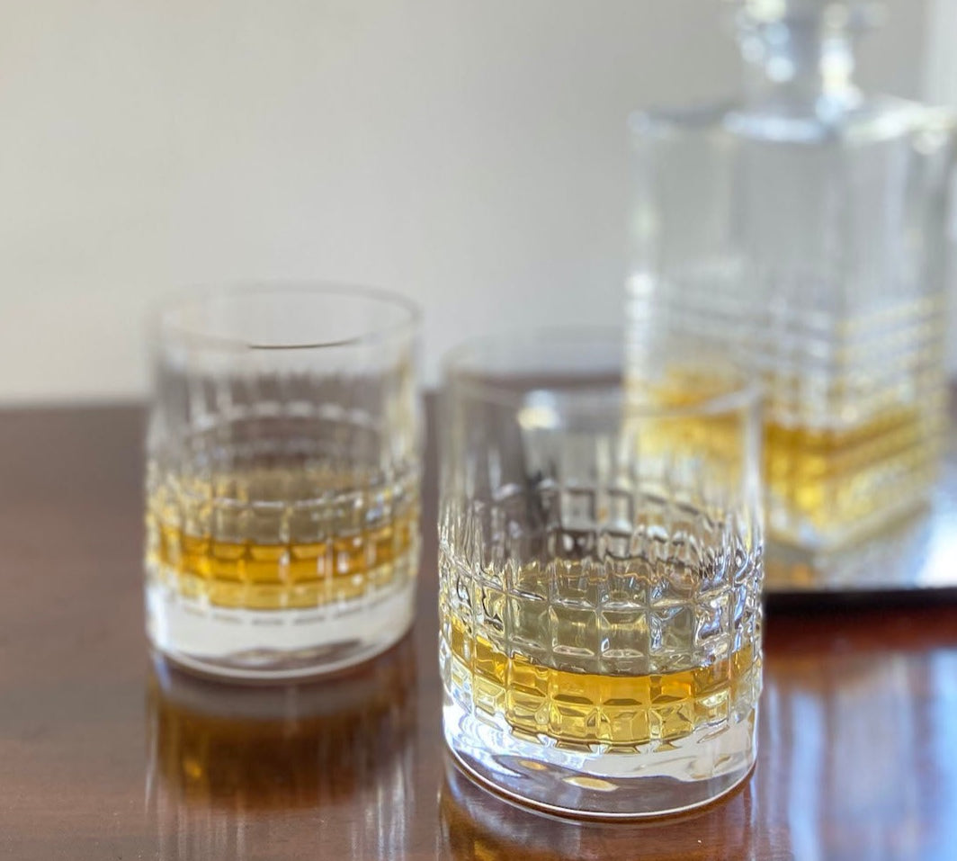 Charme vintage style crystal tumblers 