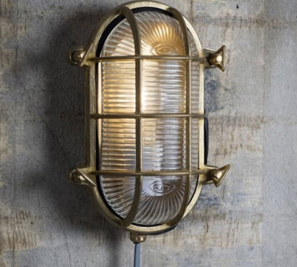 brass bulk head outdoor wall light 