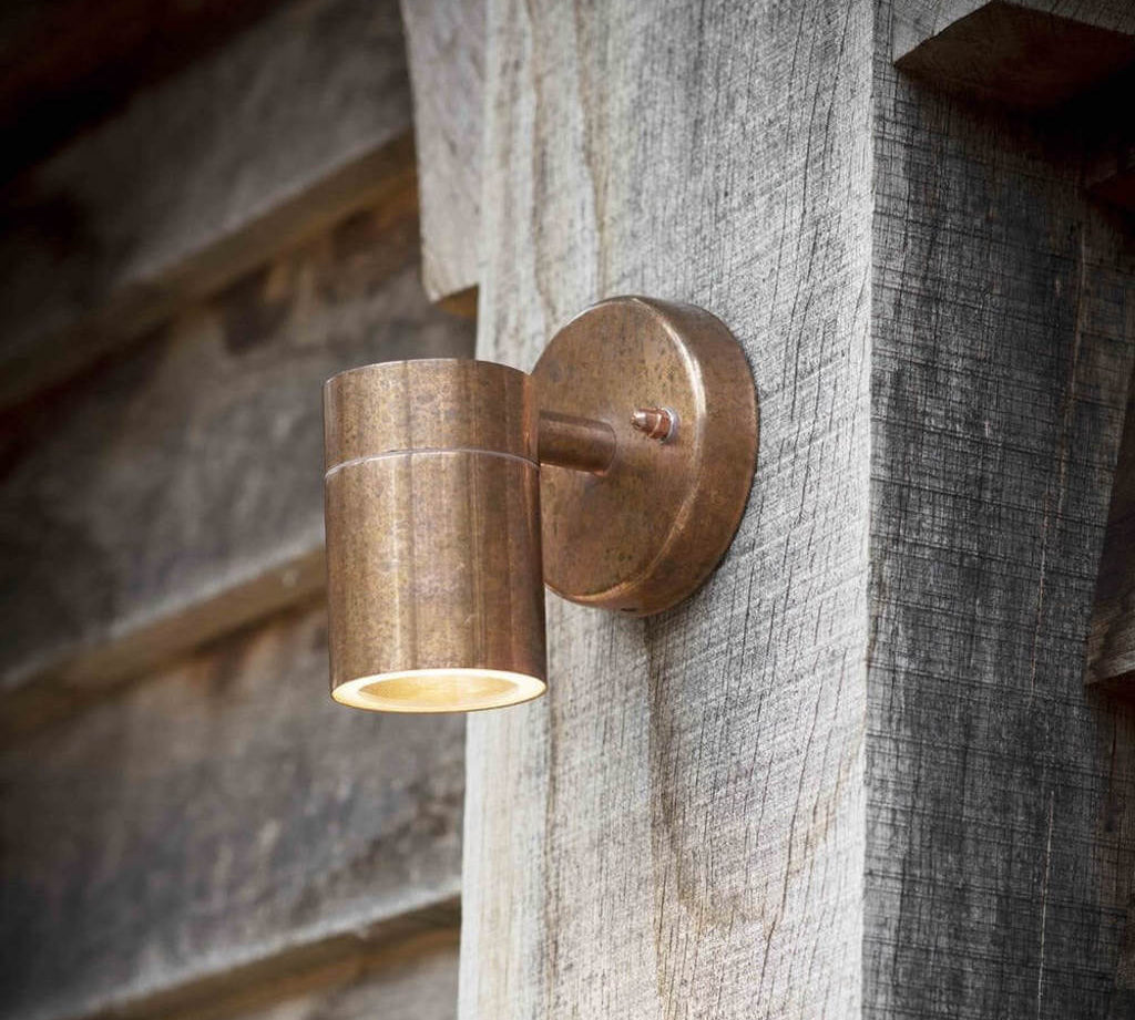 copper down light by Garden Trading
