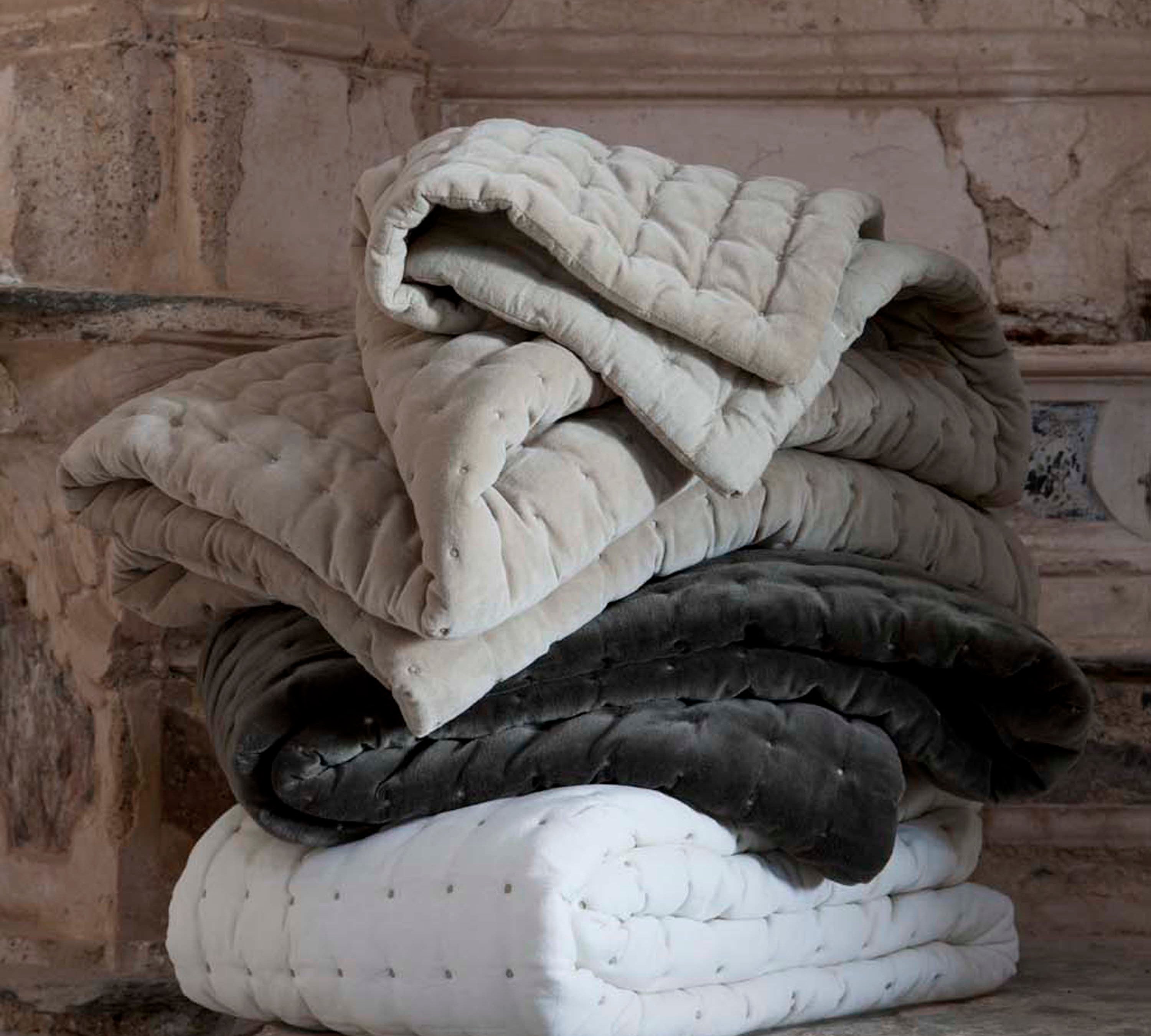 Quilted Velvet throw