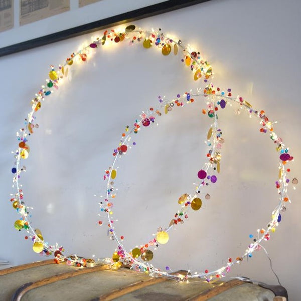 folklore circle multi colour lights with confetti discs