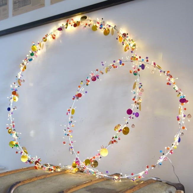folklore circle multi colour lights with confetti discs