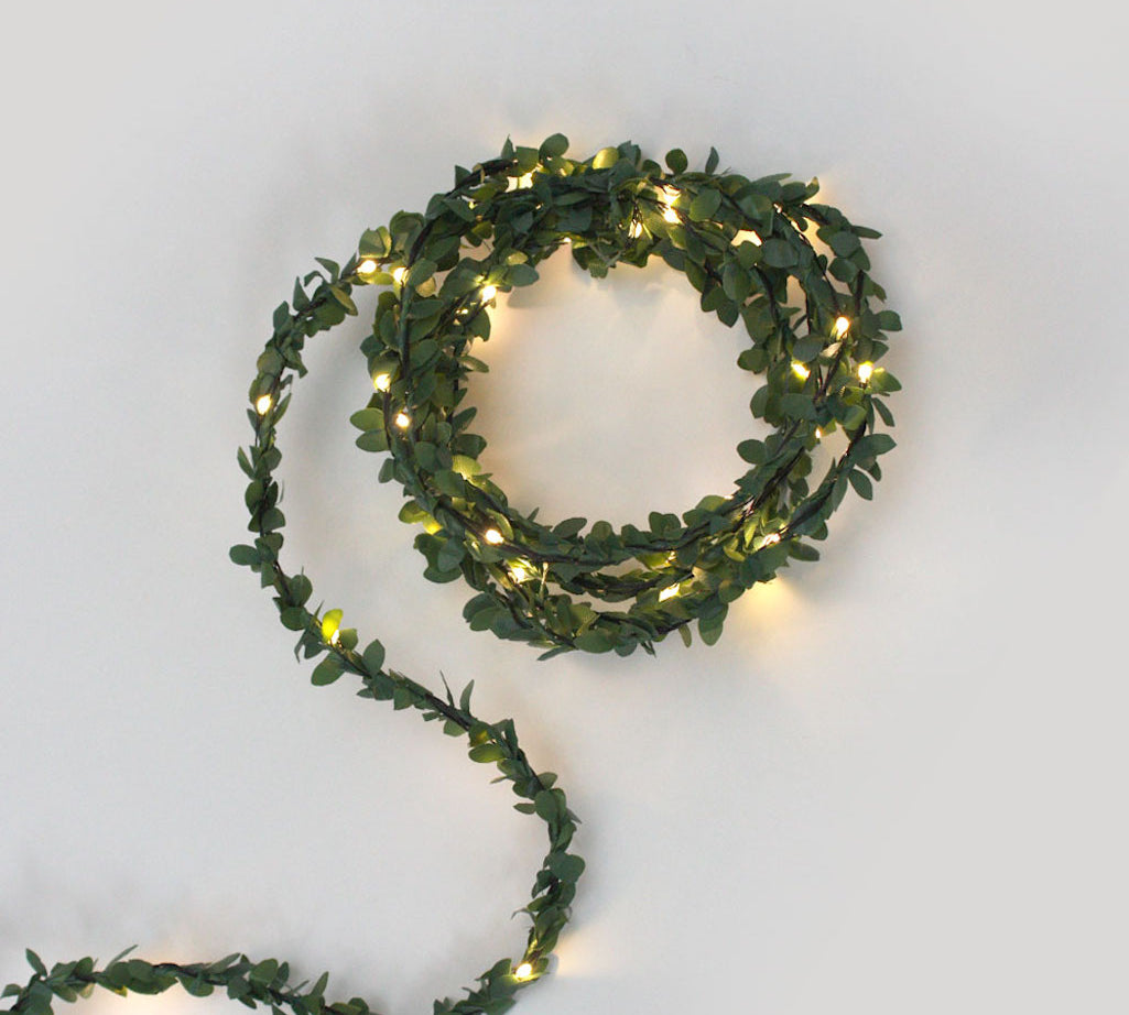 Green leaf fairy lights