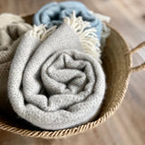 Tweedmill beehive wool throw in grey 