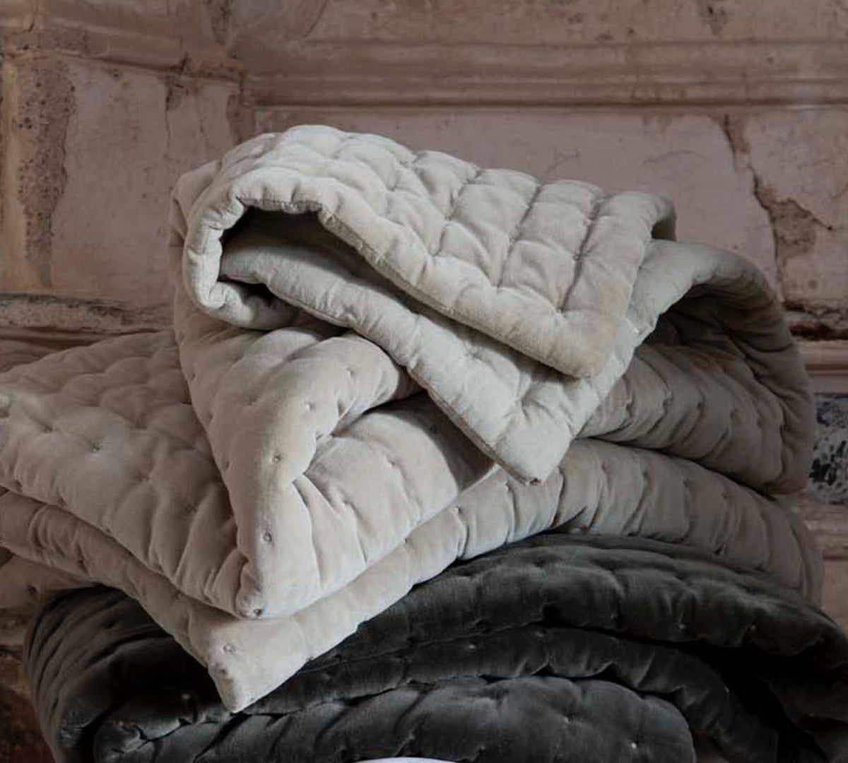 Quilted Velvet throw