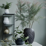 Black glass vase Moa