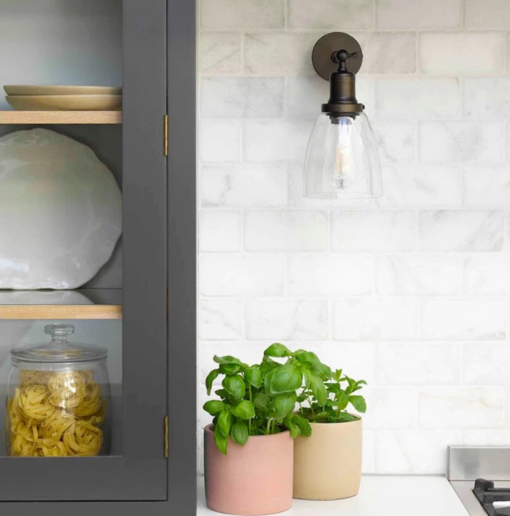 Hoxton dome wall light in bronze 