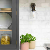 Hoxton dome wall light in bronze 