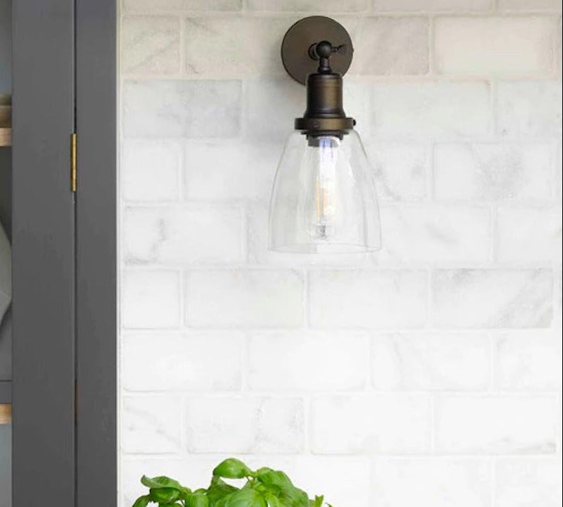 Hoxton dome wall light in bronze 