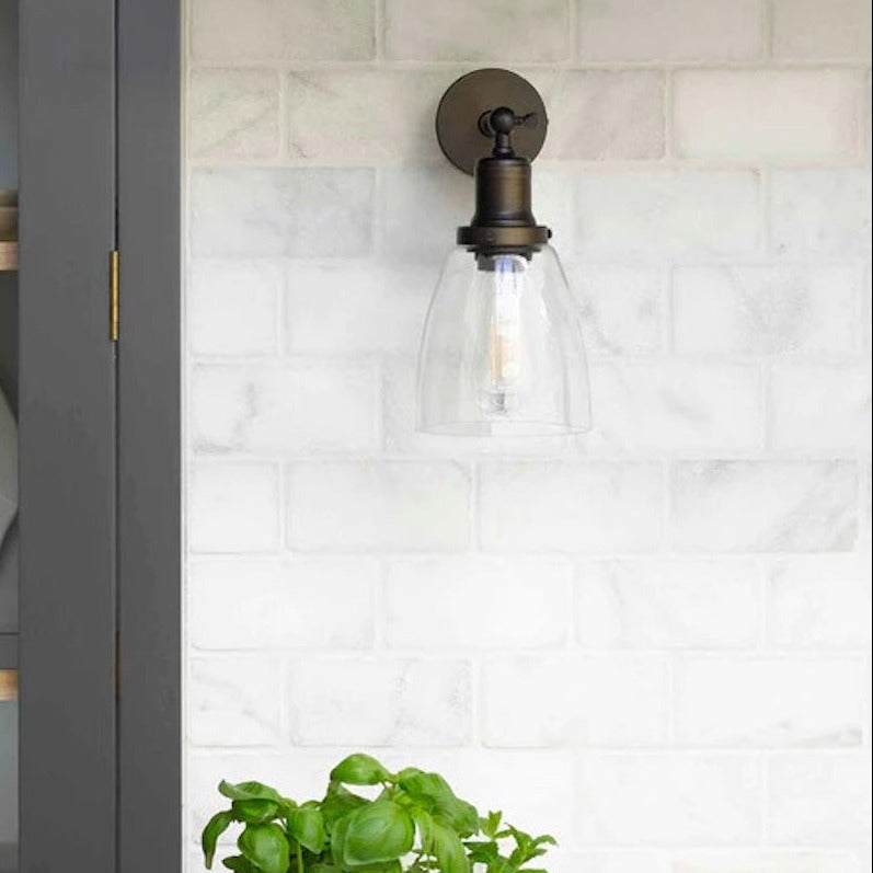 Hoxton dome wall light in bronze 