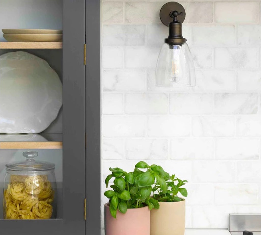 Hoxton dome wall light in bronze 