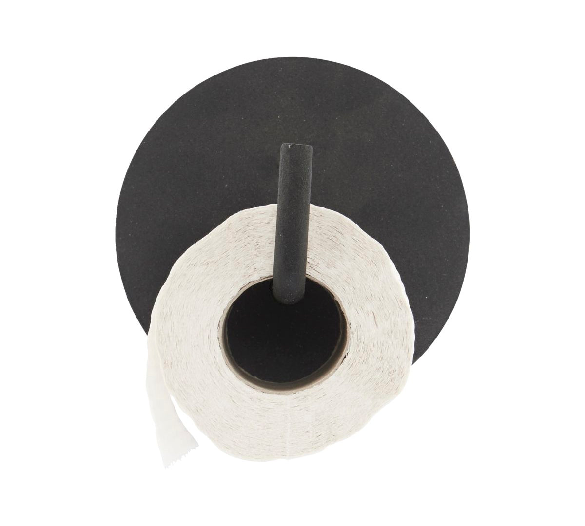 black toilet roll holder