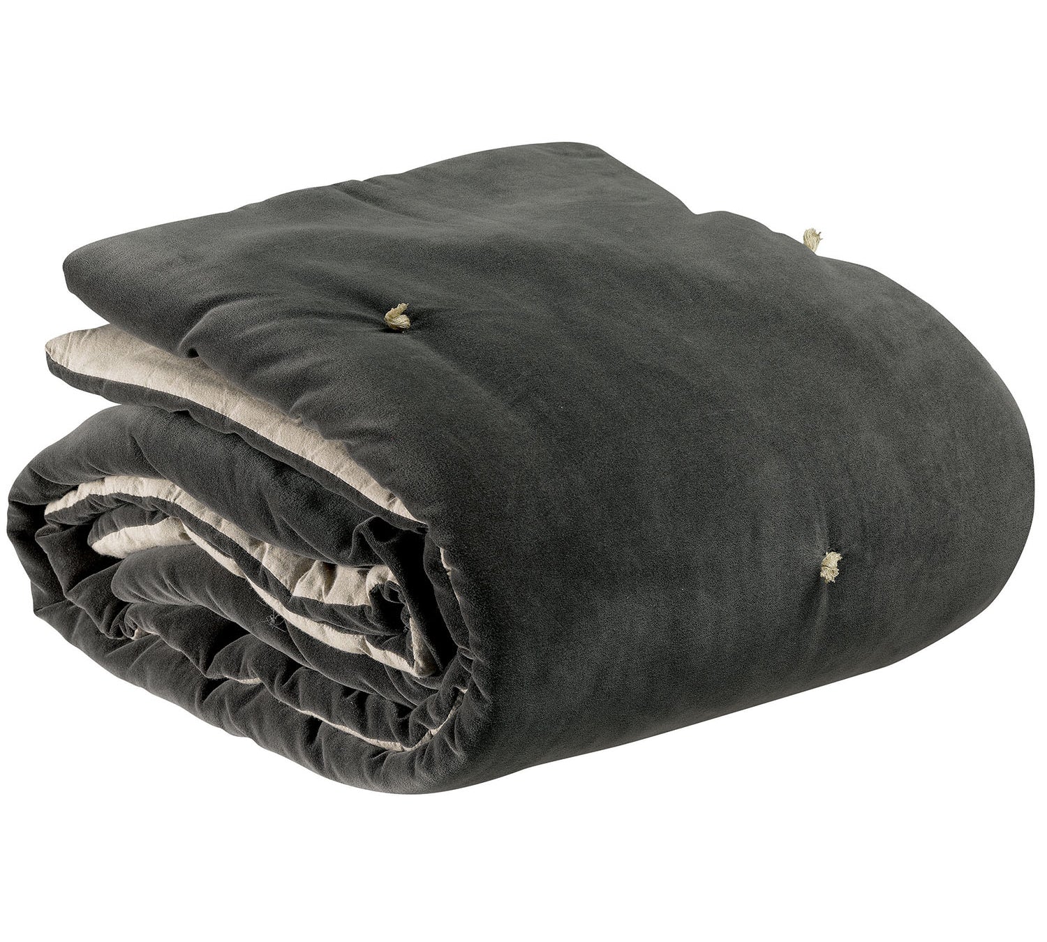 dark grey velvet throw 
