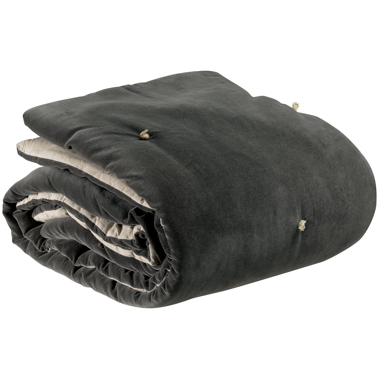dark grey velvet throw 