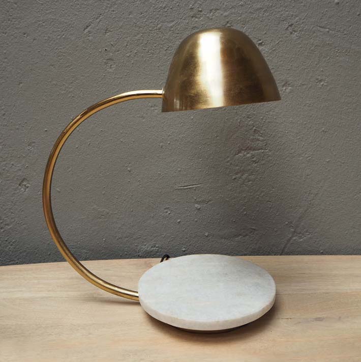 brass desk lamp with marble base