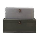 grey storage trunk