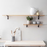 oak shelves