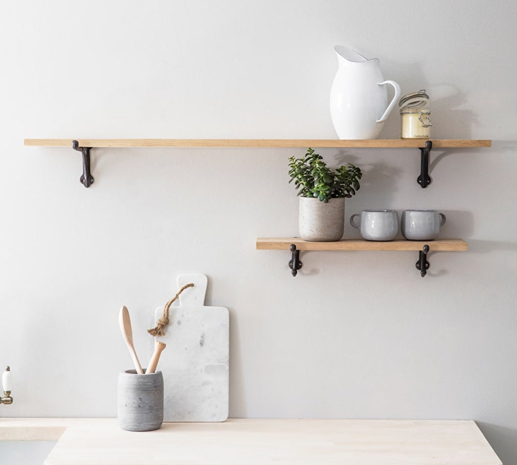 oak shelves