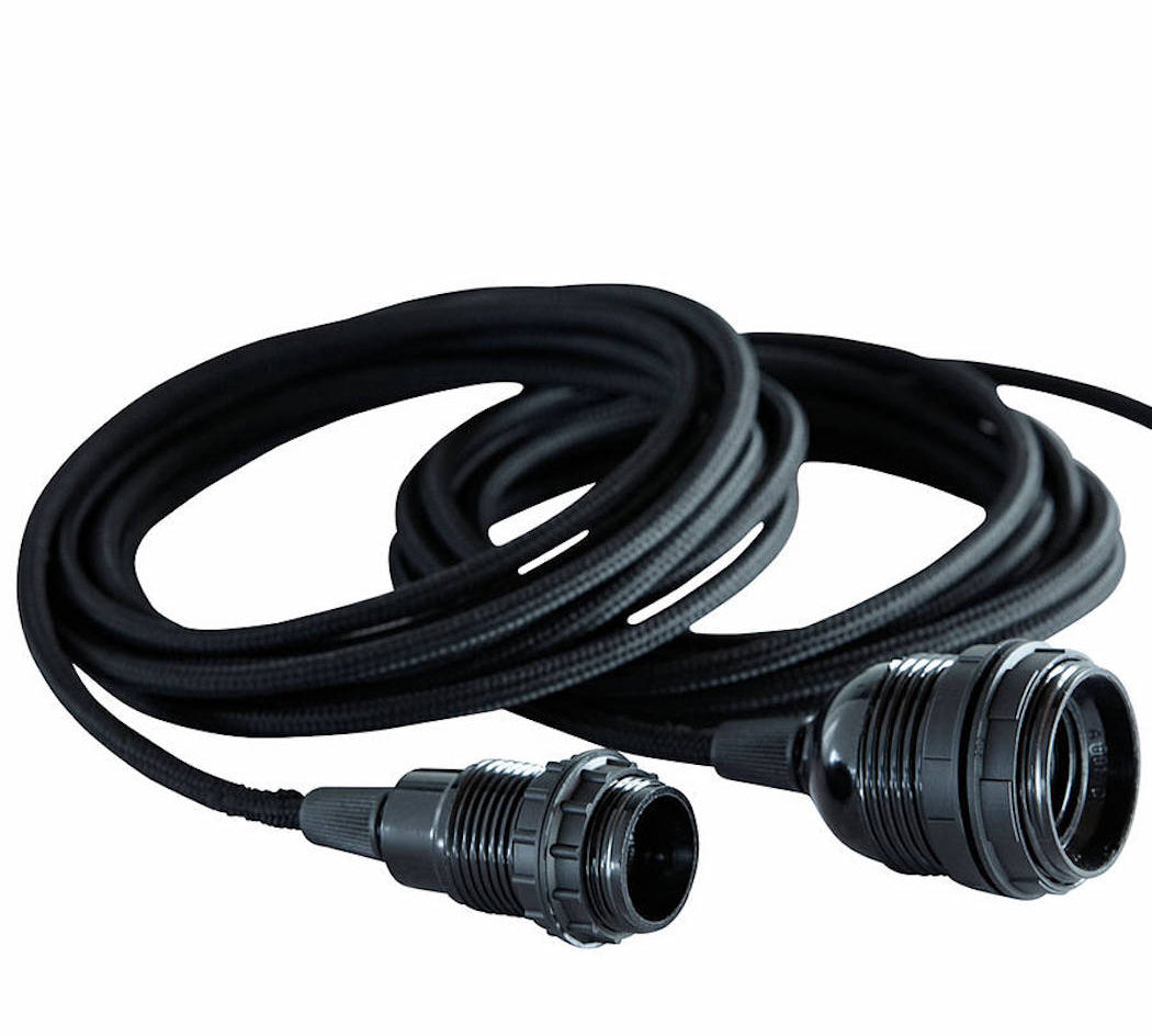 black Fabric cable House Doctor