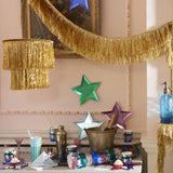 gold tinsel hanging decoration