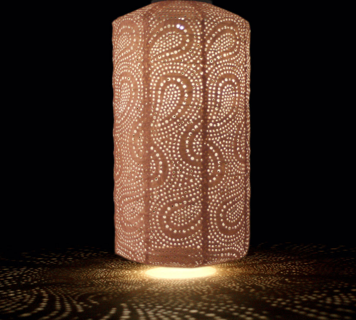 cylinder shaped garden lantern 