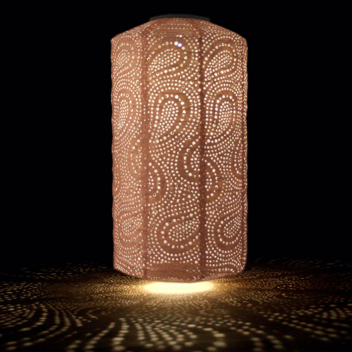 cylinder shaped garden lantern 