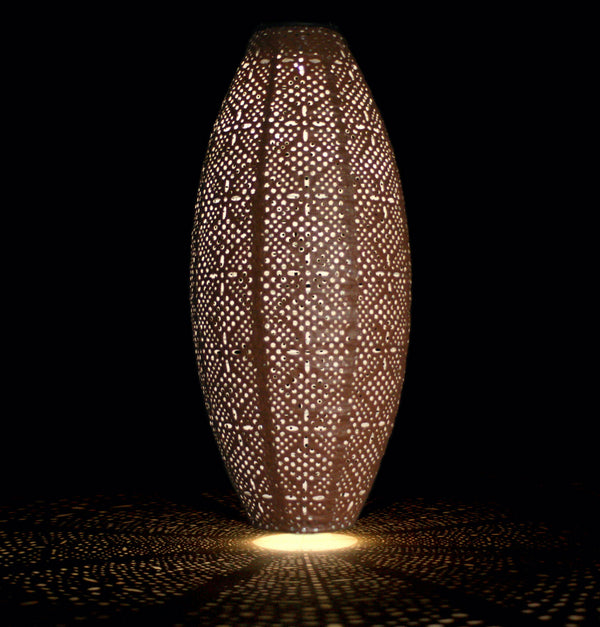 beige solar lantern by Lightstyle 