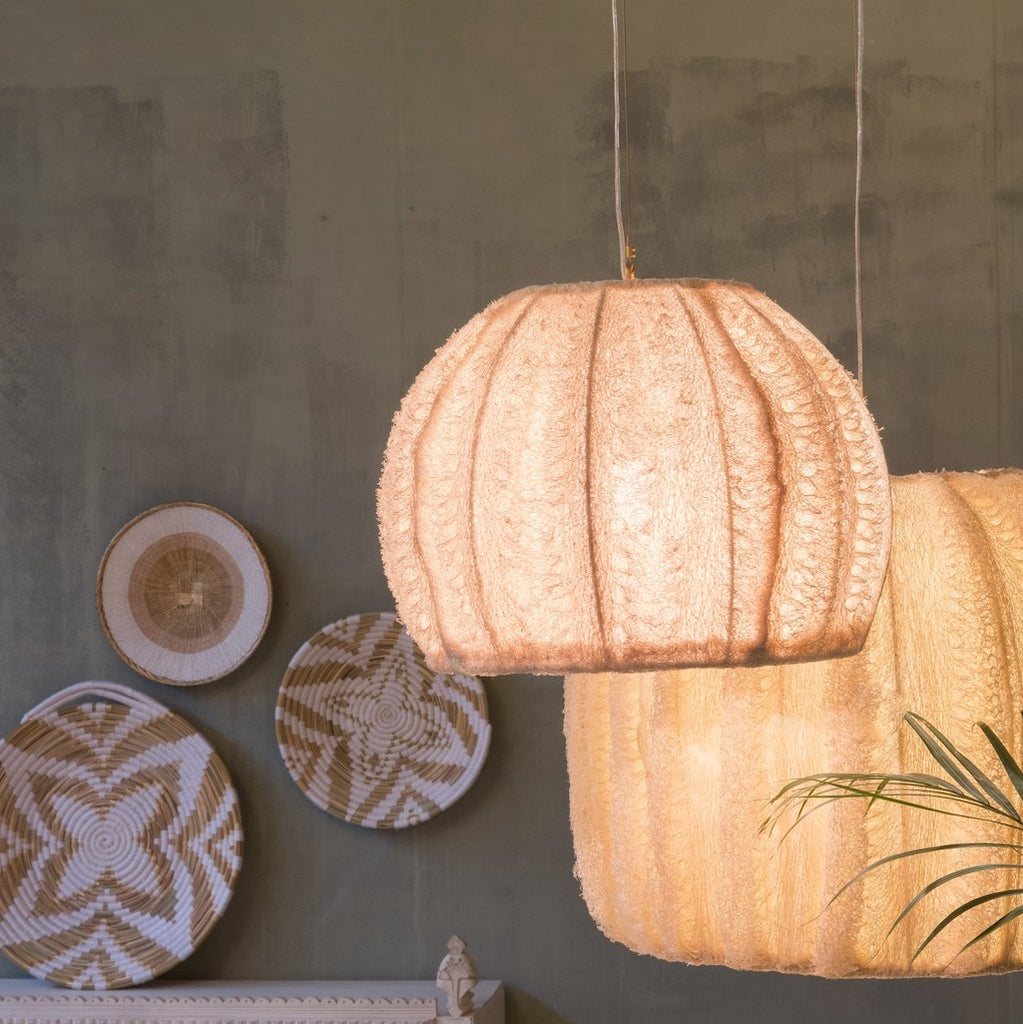 smaller and larger loofah light by Zenza