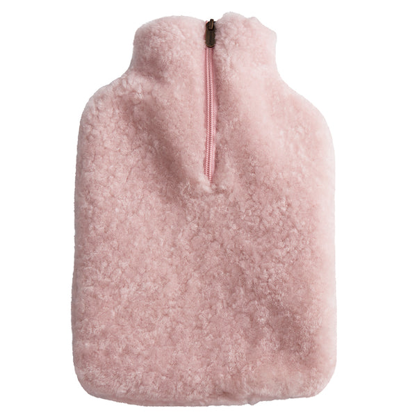 pink sheepskin hot water bottle 