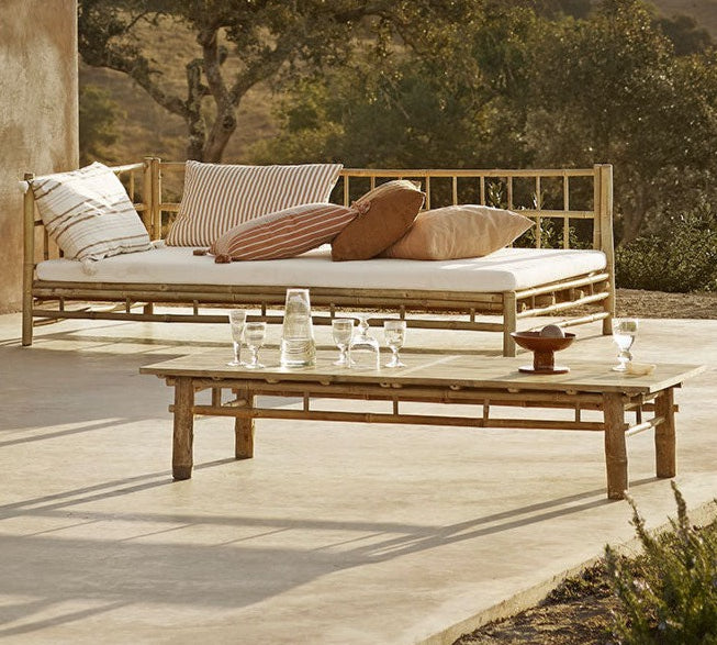 rectangular bamboo coffee table by Tine K 