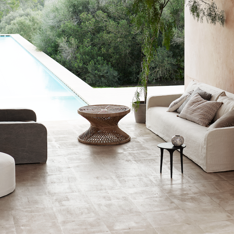 rattan table by Tine K 