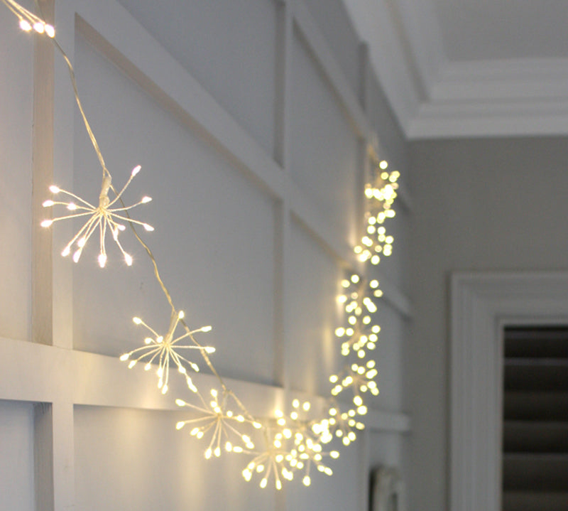 starburst light chain in silver