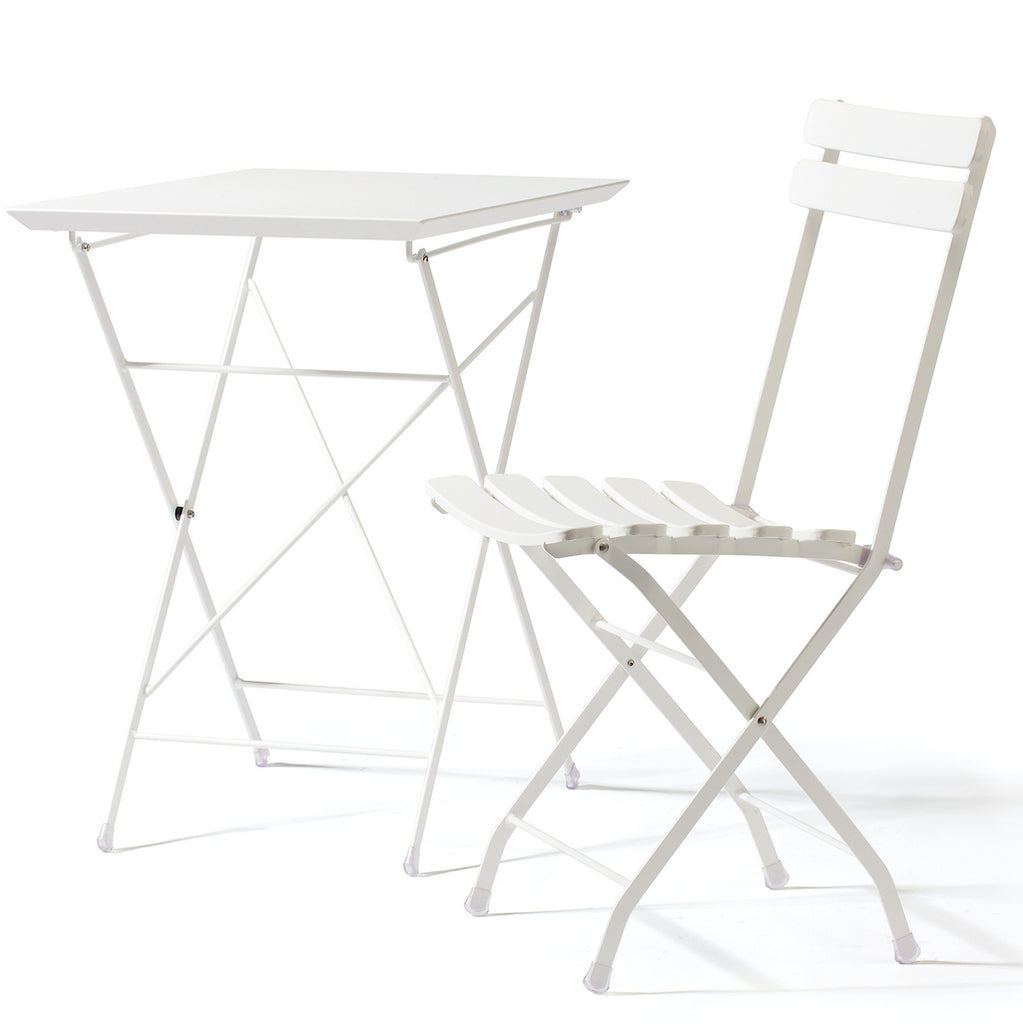 garden chair in white metal 