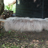 Taupe natural Icelandic sheepskin rug