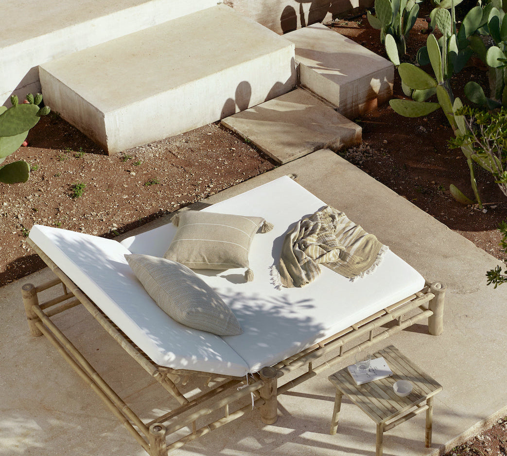 double sun lounger in bamboo by Tine K home