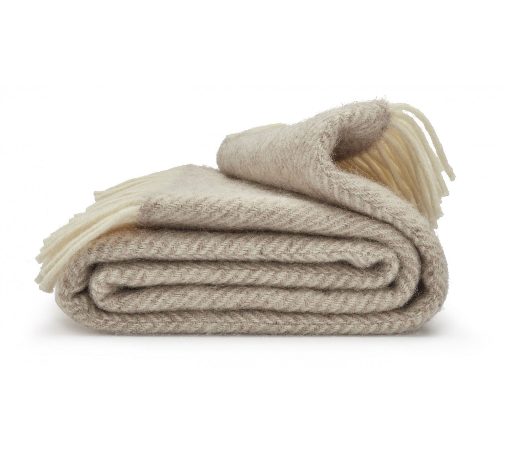 Tweedmill fishbone throw in hazel 
