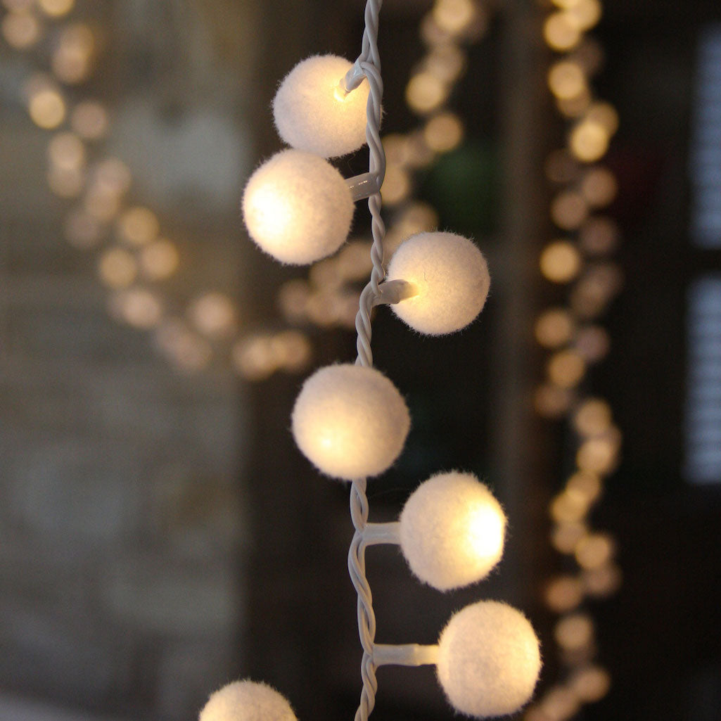 pompom string lights