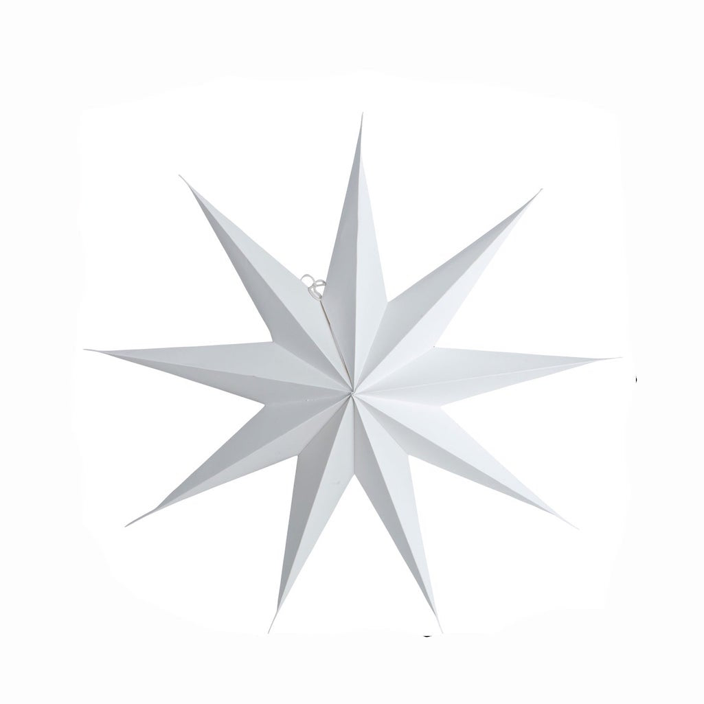 white hanging paper star 