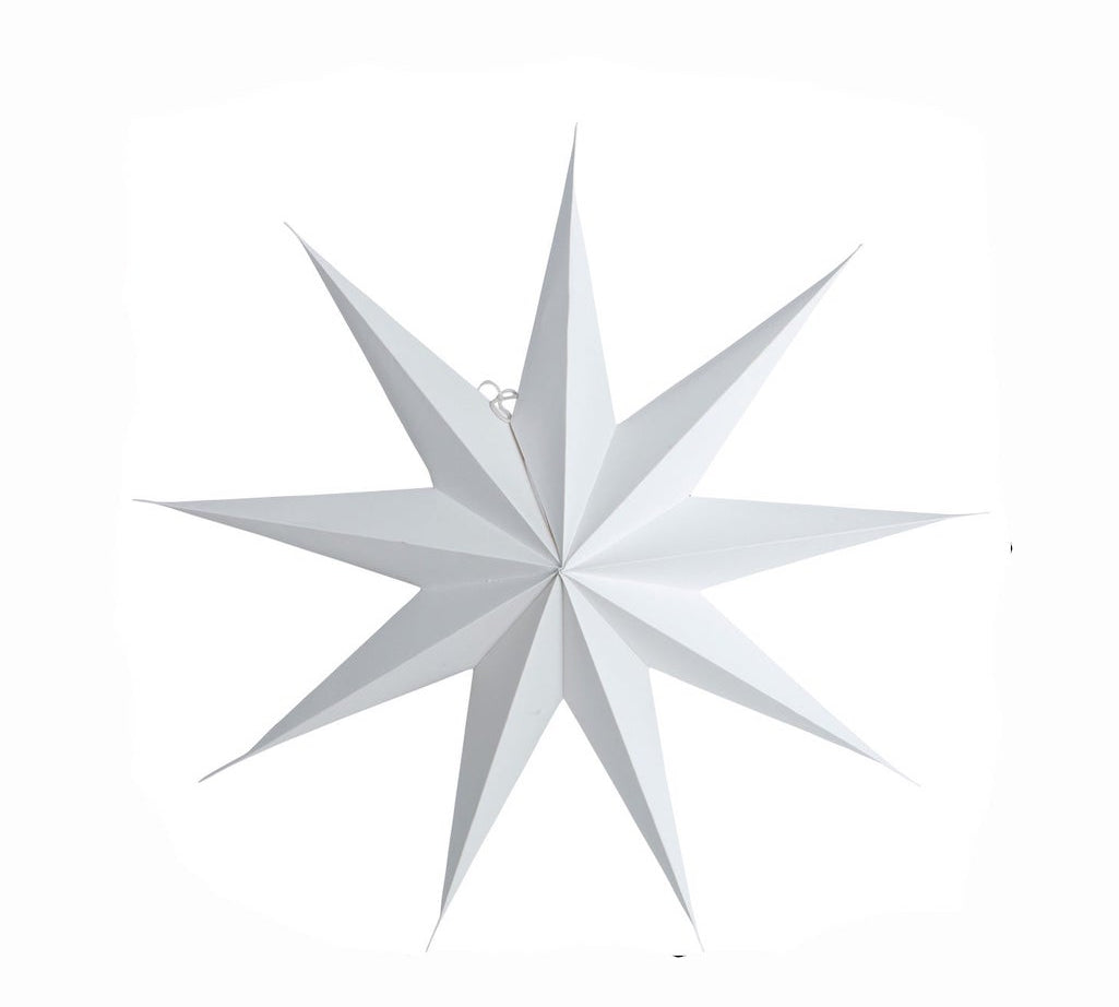 white hanging paper star 