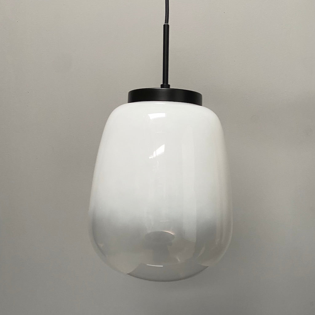 white glass pendant light 