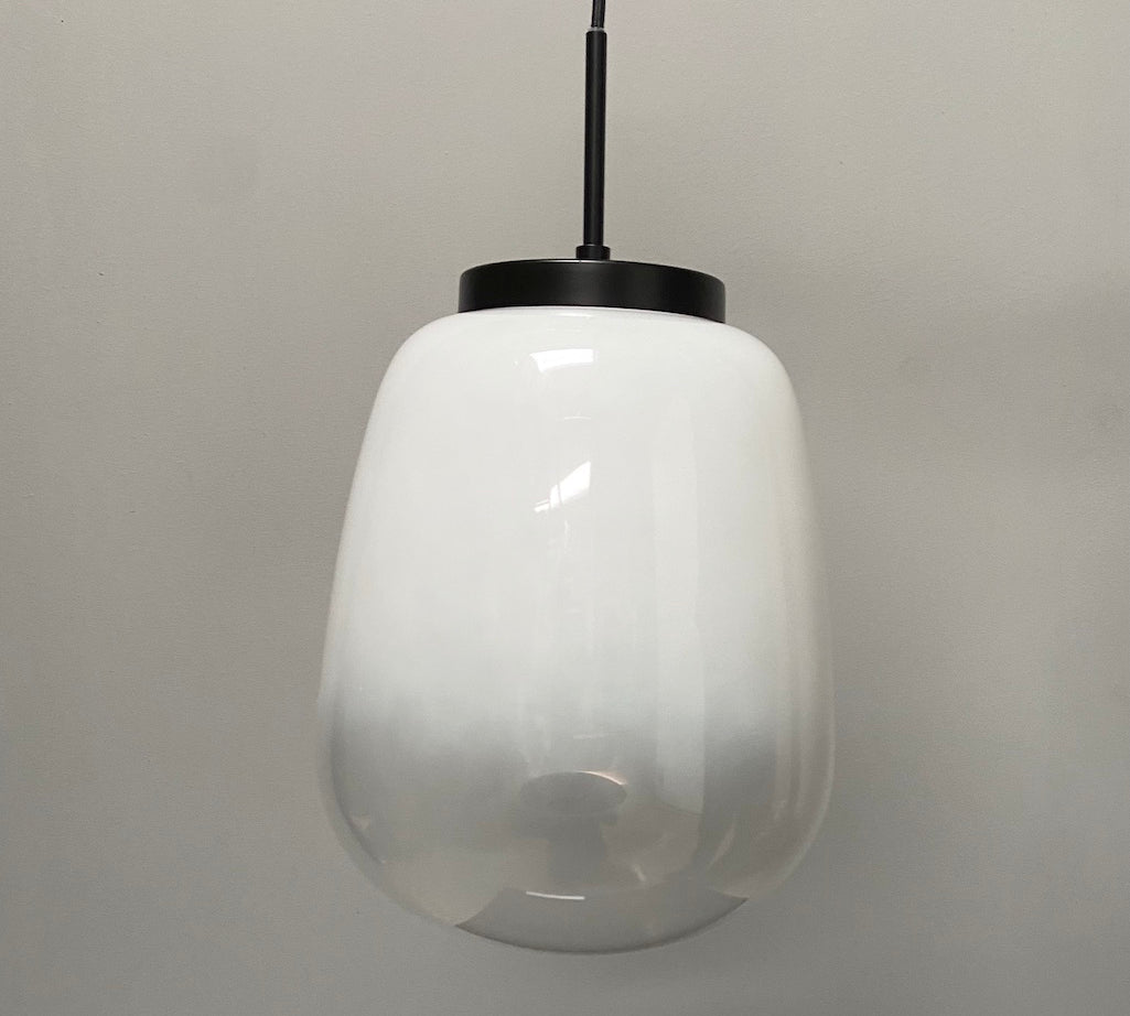 white glass pendant light 
